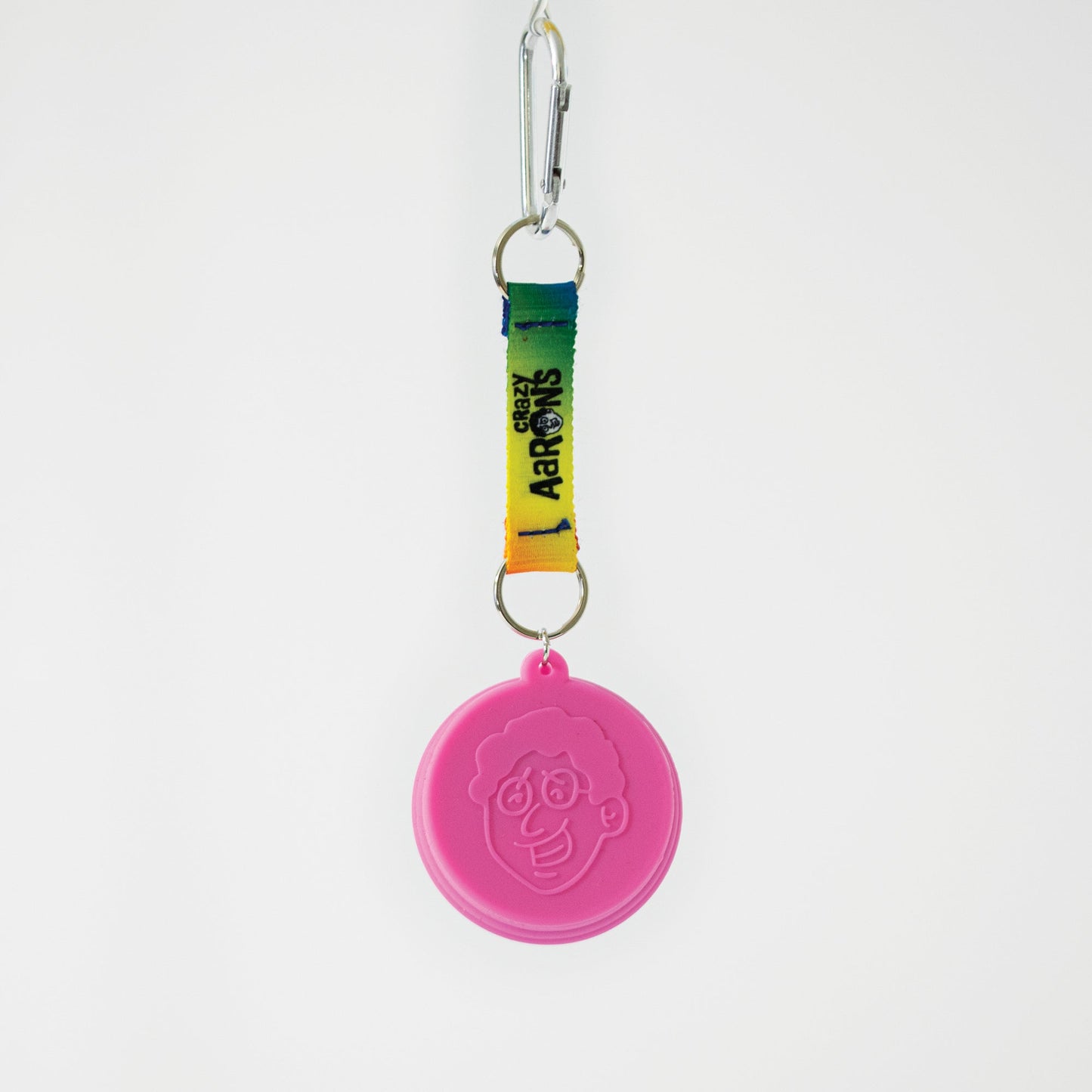 Bag Clip |  Pink W/Rainbow Strap