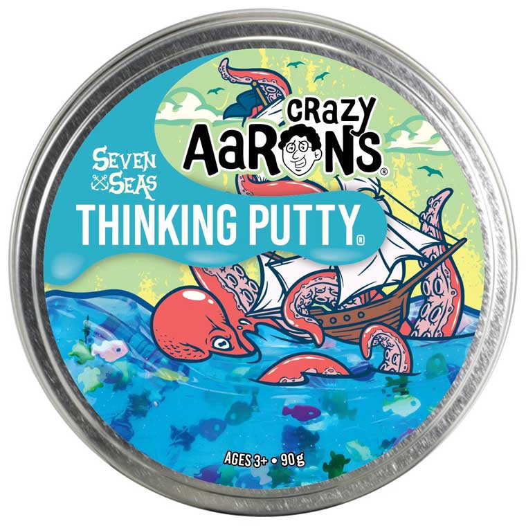 90g tin of Crazy Aaron's Seven Seas Thinking Putty®. 