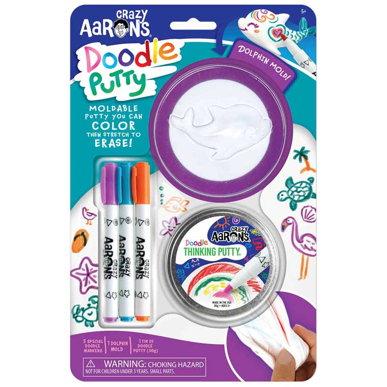 Crazy Aaron's Doodle Putty, Dolphin Mold Kit.