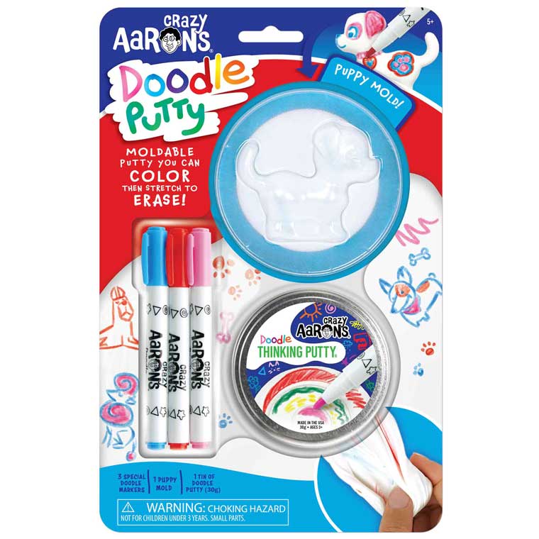 Crazy Aaron's Doodle Putty, Puppy Mold Kit.