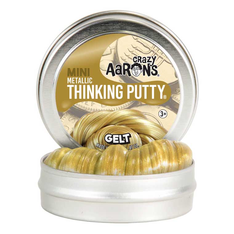 Mini tin of Crazy Aaron's Gelt Thinking Putty®.