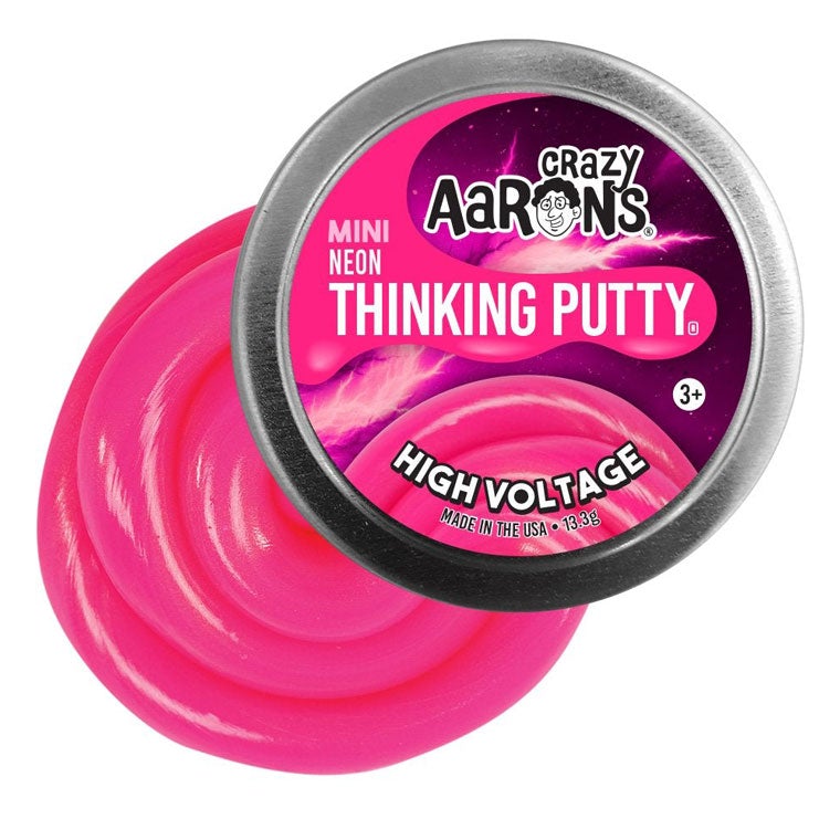 Mini tin of Crazy Aaron's High Voltage Thinking Putty®.