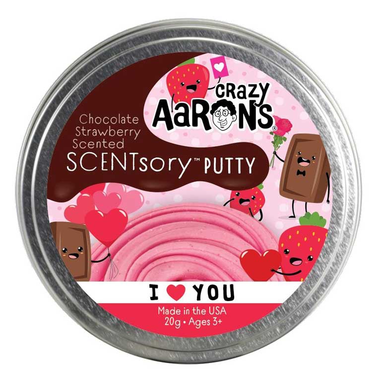 20g tin of Chocolate Strawberry scented Crazy Aaron's SCENTsory™ Thinking Putty®.