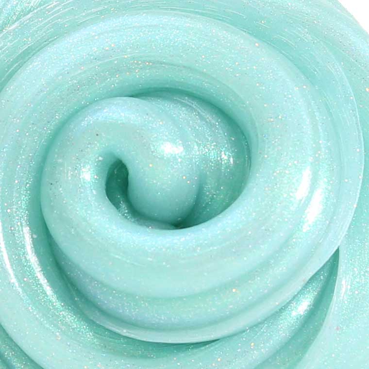 Close up texture of teal putty.