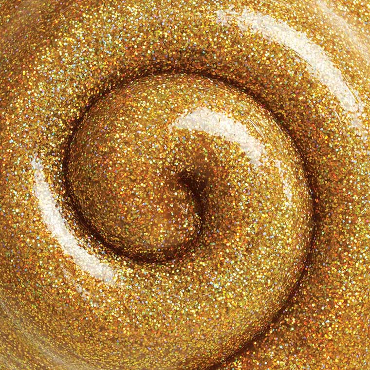Close up texture of sparkle gold putty.