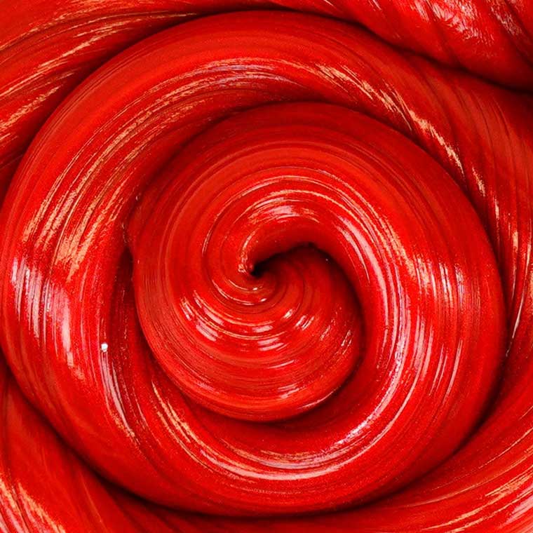 Close up texture of cherry red putty.