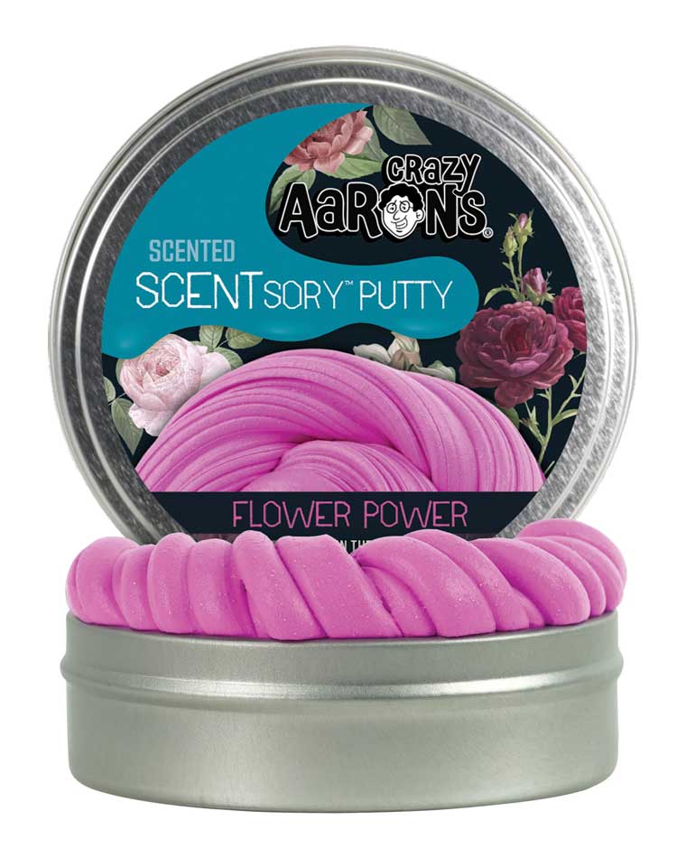 Tin of Crazy Aaron's Fierce Floral Perfume SCENTsory Thinking Putty®.