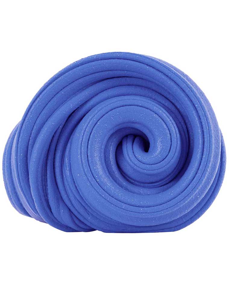 Blue color putty twisted into a swirled circle.