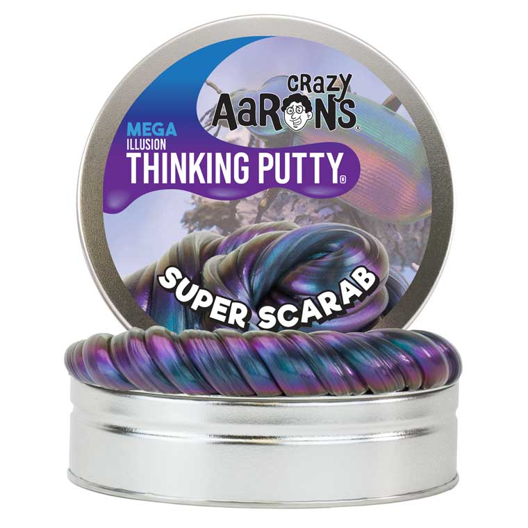 Mega tin of Crazy Aaron's Super Scarab Thinking Putty®.