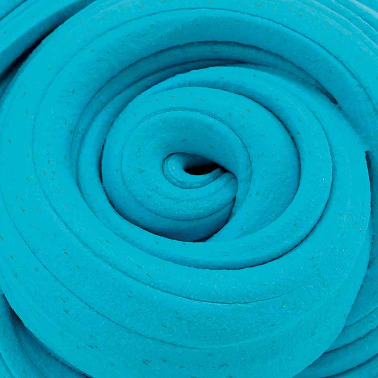Close up texture of blue tropical scented putty.