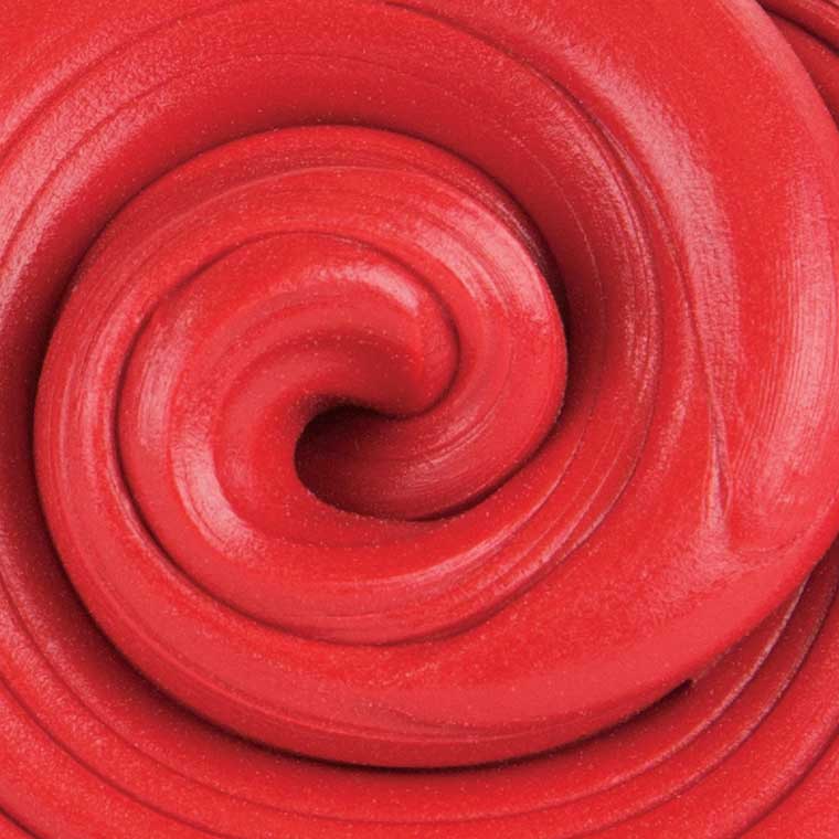 Close up smooth texture of red putty.