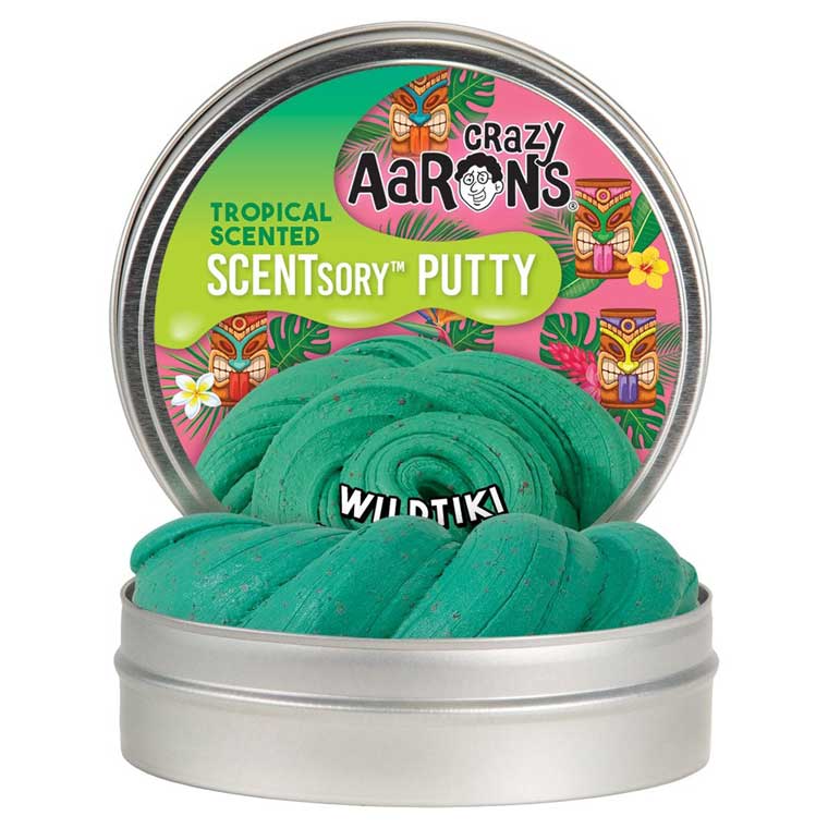 Tin of Crazy Aaron's Wildtiki SCENTsory™ Thinking Putty®.